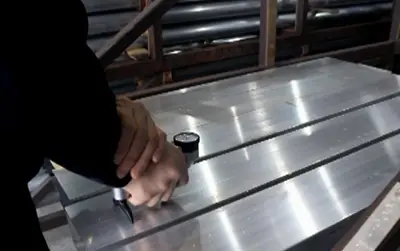 Single hand operation of Barcol Hardness Tester